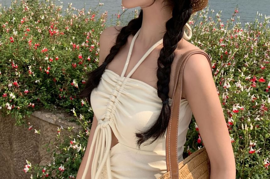 Embroidered Hat Sun Straw Bow