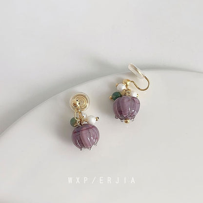 Alloy Pearl Gemstone Faux Cuff Ear
