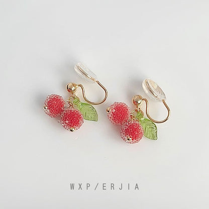 Alloy Ear Fruit Resin Cuff