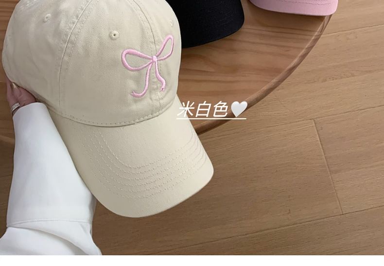 Cap Embroidered Baseball Bow