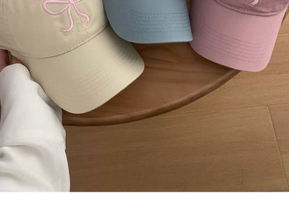 Cap Embroidered Baseball Bow