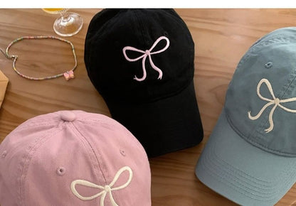 Cap Embroidered Baseball Bow