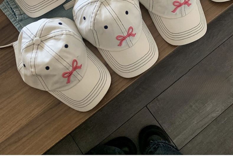 Baseball Bow Embroidered Cap