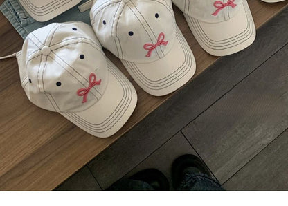Baseball Bow Embroidered Cap