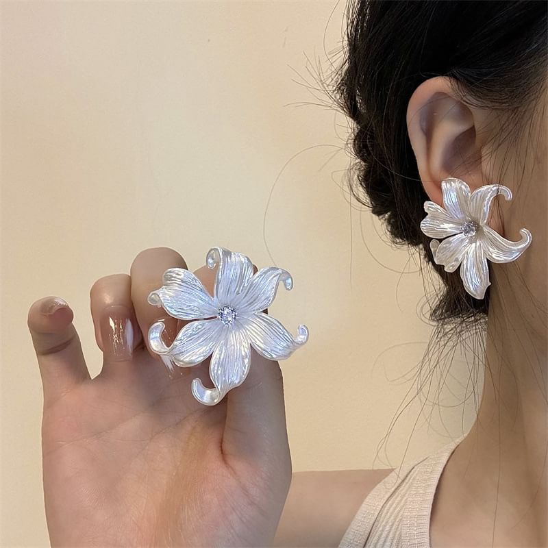 Alloy / Earring Stud Floral Dangle