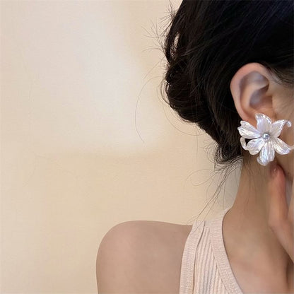 Alloy / Earring Stud Floral Dangle