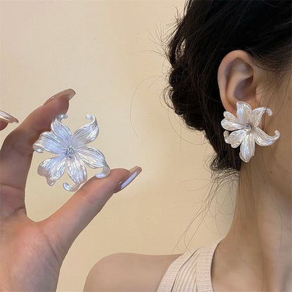 Alloy / Earring Stud Floral Dangle