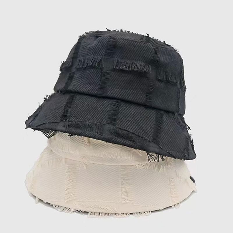 Frayed Hat Distressed Edge Bucket