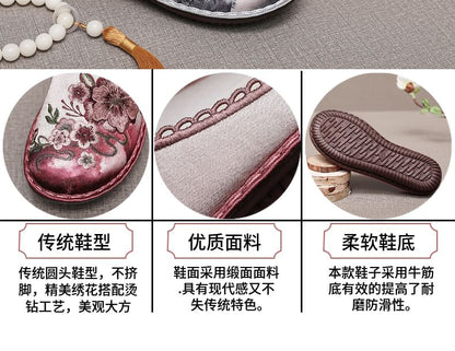 Textile Mules Embroidered