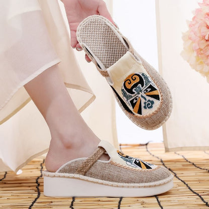 Lace Embroidered Mules