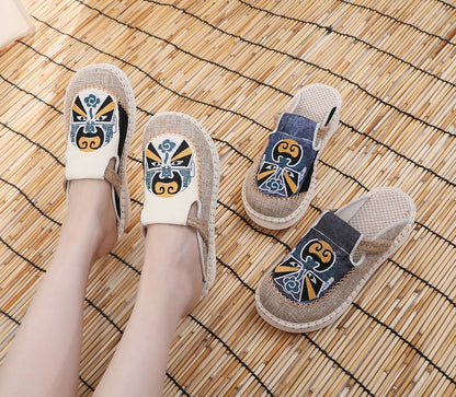 Lace Embroidered Mules