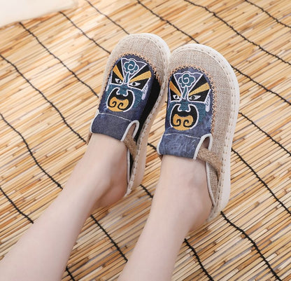 Lace Embroidered Mules