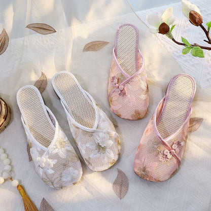 Lace Floral Mules