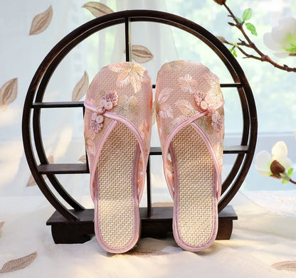 Lace Floral Mules