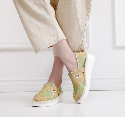 Lace Platform Slip-Ons