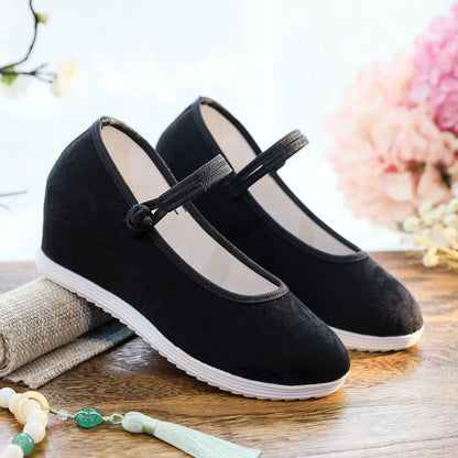 Floral Hidden-Wedge Textile Sandals