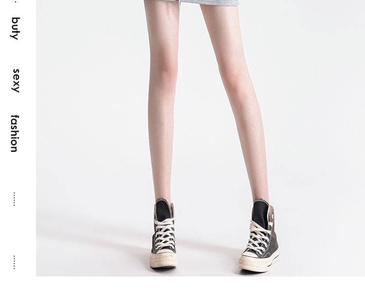 Pencil Mini Skirt Drawstring Waist Plain