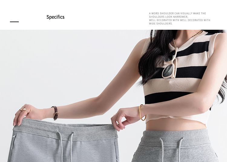 Pencil Mini Skirt Drawstring Waist Plain