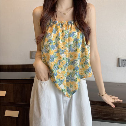Halter Top Print Floral