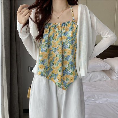 Halter Top Print Floral