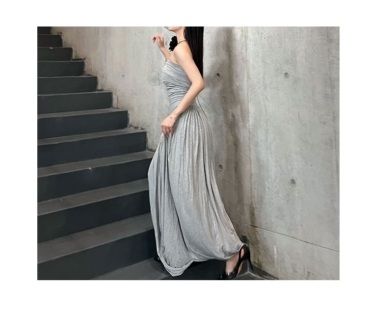 Dress Maxi Ruched Tube A-Line