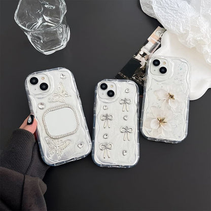 Case Phone Mirrored Floral Bow /