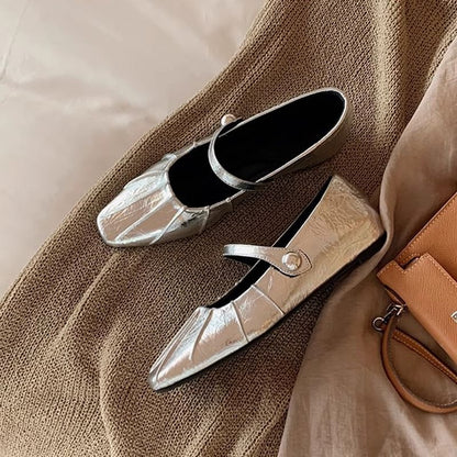 Mules Shoes Toe Square Mary Jane /