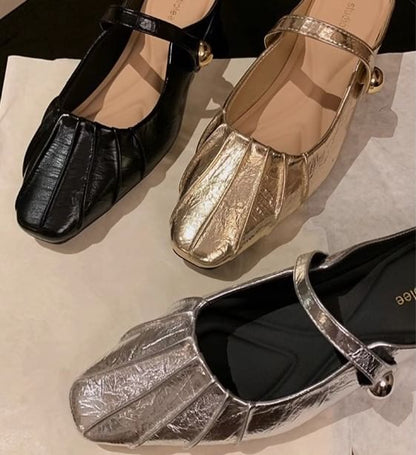 Mules Shoes Toe Square Mary Jane /