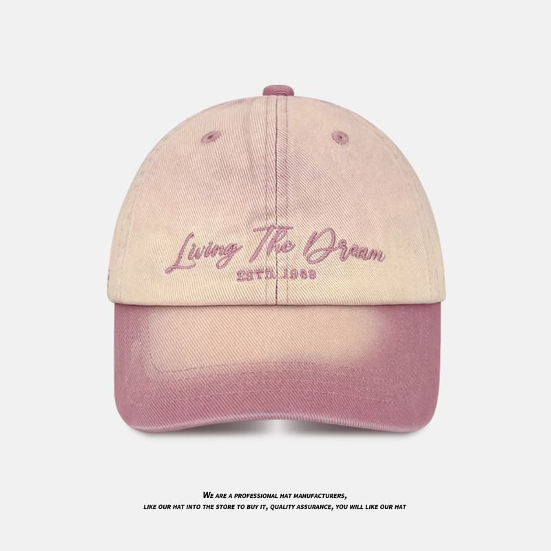 Denim Lettering Cap Embroidered Baseball