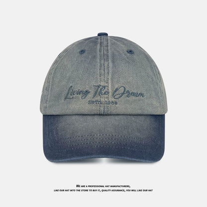 Denim Lettering Cap Embroidered Baseball