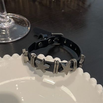 Leather Star Bracelet Faux