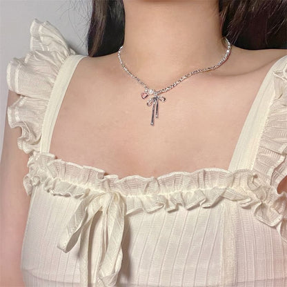 Necklace Bow Beaded