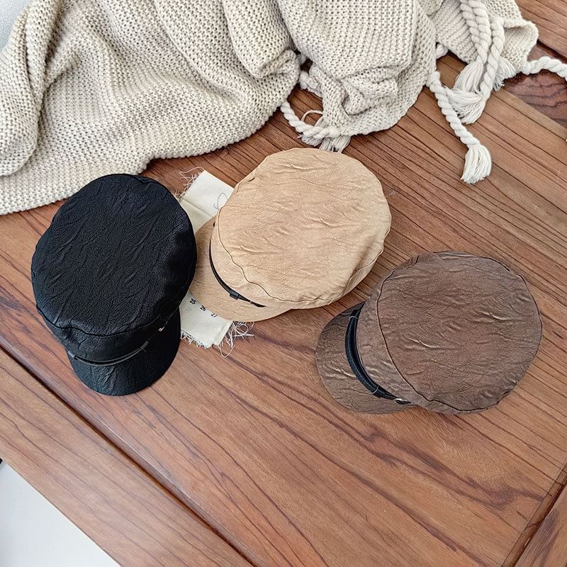 Belt Faux Cap Military Leather
