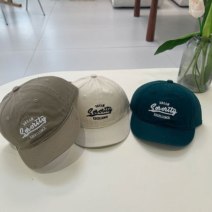 Lettering Cap Brim Short Embroidered