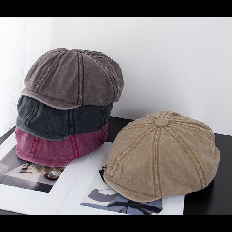 Vintage Cap Newsboy Washed Cotton