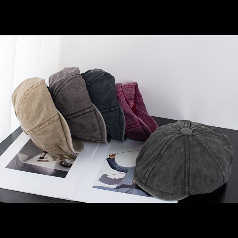 Vintage Cap Newsboy Washed Cotton