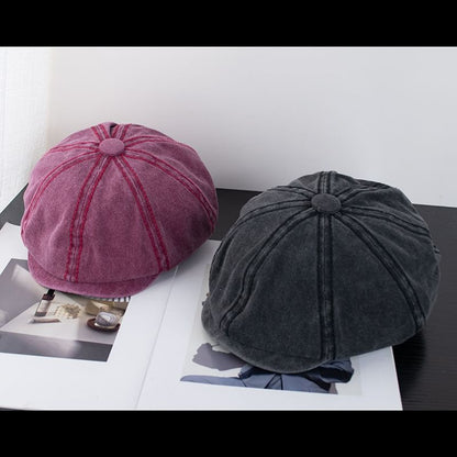 Vintage Cap Newsboy Washed Cotton