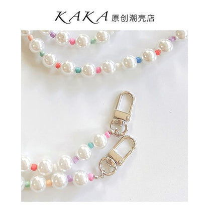 Lanyard Pearl Phone Faux