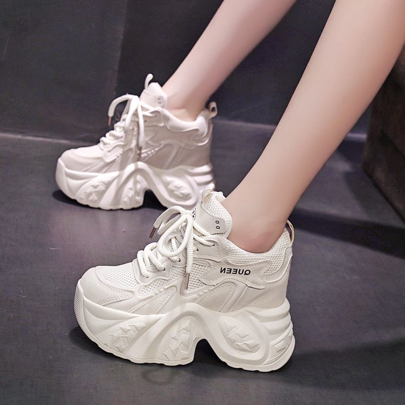 Lace Sneakers Up Platform