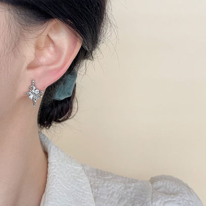 Star Clip On Rhinestone Earring