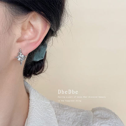 Star Clip On Rhinestone Earring