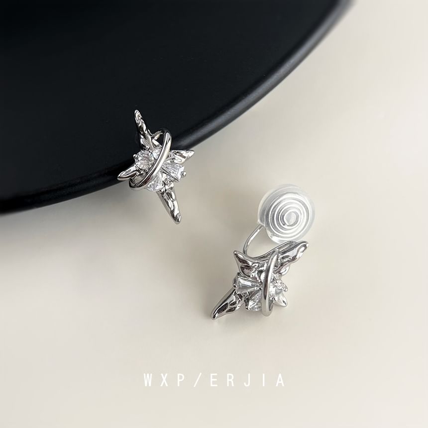 Star Clip On Rhinestone Earring