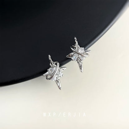 Star Clip On Rhinestone Earring