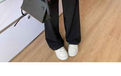 Wide High Waist Leg Pants Pleated Striped Suit