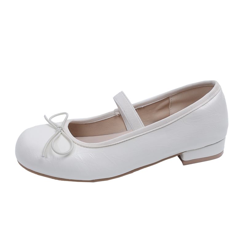 Wholesale SampleBow Chunky Heel Mary Jane Shoes