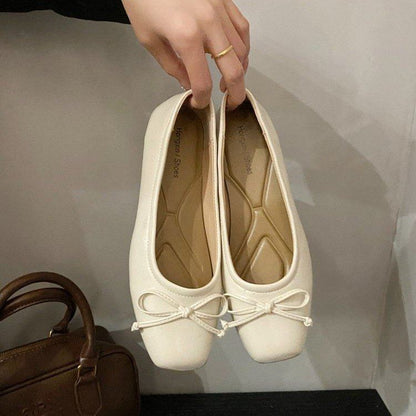 Square Toe Bow Flats