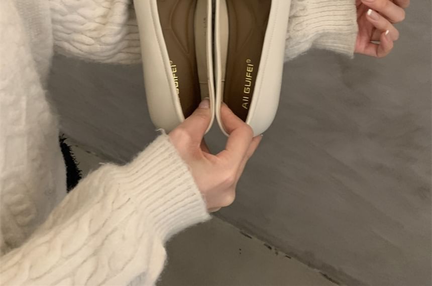 Square Toe Bow Flats
