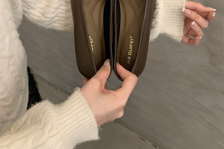 Square Toe Bow Flats