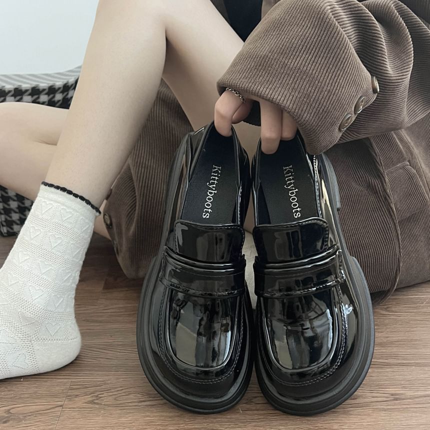 Heel Loafers Platform Chunky