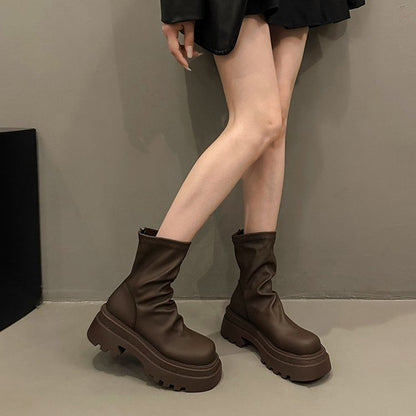 Boots Platform Sock Plain Short